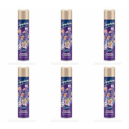 Symphony Освежитель воздуха Лаванда и грейпфрут 300 мл, 6 шт.