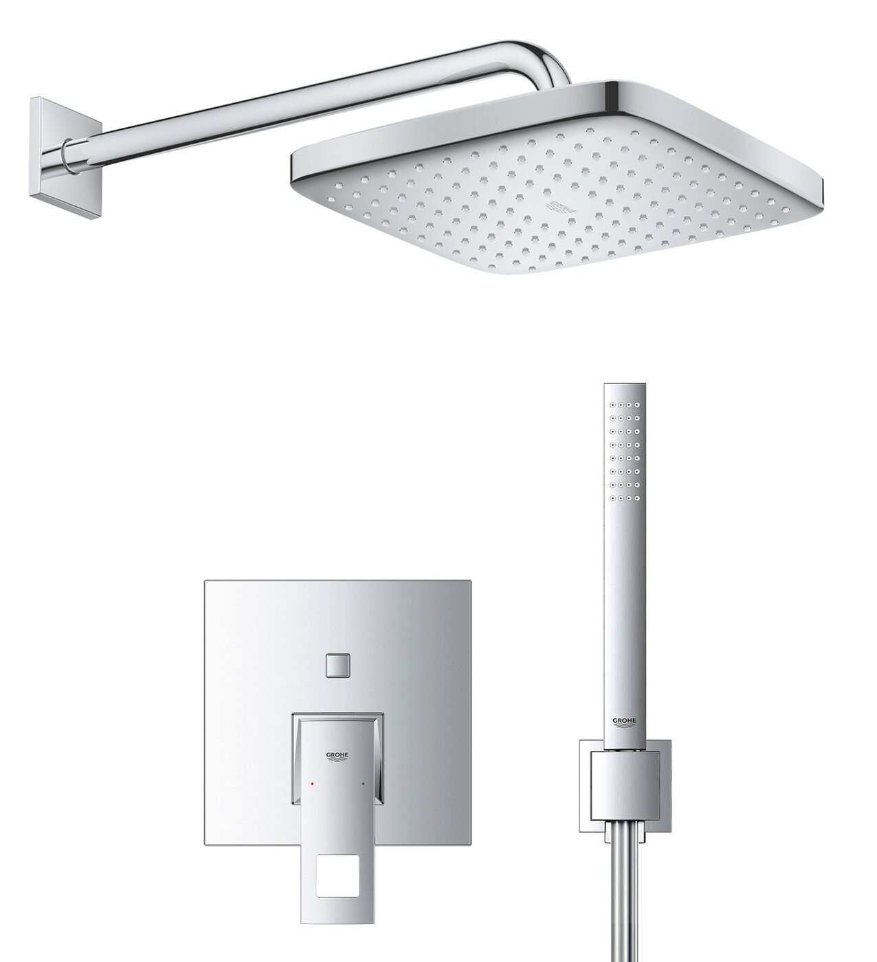 Душевая система с тропическим душем Grohe Eurocube 250, Германия