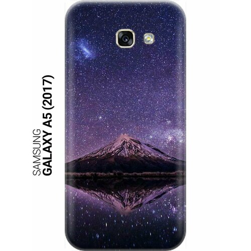 Ультратонкий силиконовый чехол-накладка для Samsung Galaxy A5 (2017) с принтом Гора и звездное небо ультратонкий силиконовый чехол накладка для samsung galaxy s20 fe с принтом гора и звездное небо