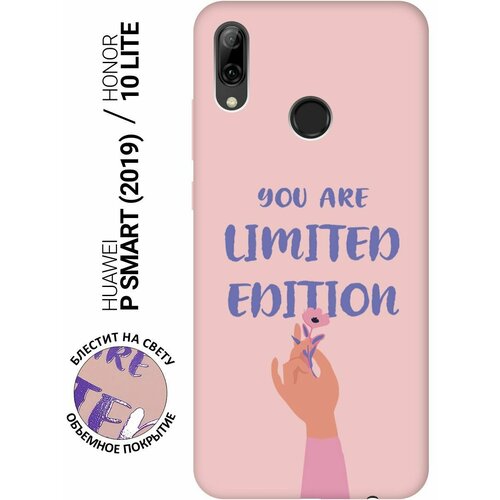 Силиконовый чехол на Honor 10 Lite, Huawei P Smart (2019), Хуавей Хонор 10 Лайт Silky Touch Premium с принтом Limited Edition розовый матовый soft touch силиконовый чехол на honor 10 lite huawei p smart 2019 хуавей хонор 10 лайт с 3d принтом fall in love черный