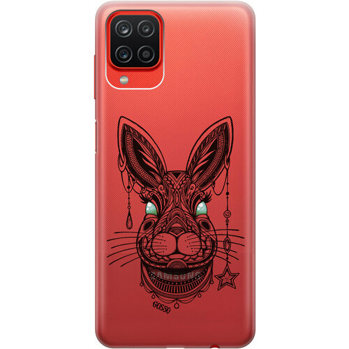 Ультратонкий силиконовый чехол-накладка Transparent для Samsung Galaxy A12 с 3D принтом Grand Rabbit ультратонкий силиконовый чехол накладка для samsung galaxy a71 с 3d принтом grand rabbit