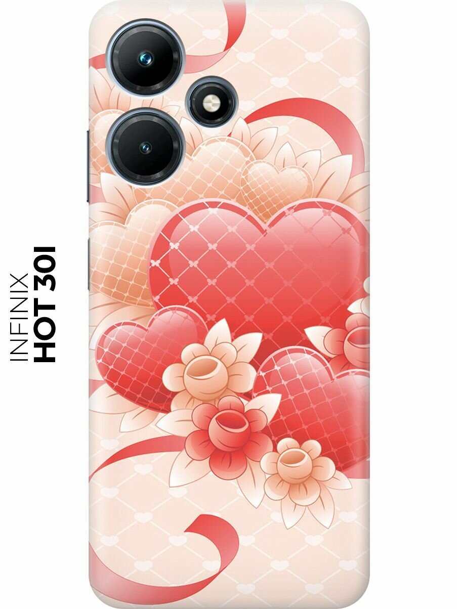 Силиконовый чехол С любовью на Infinix Hot 30i / Инфиникс Хот 30и