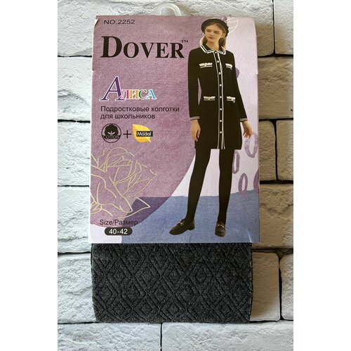 Колготки Dover, размер 40-42, серый колготки школьные ажурные однотонные dover алиса