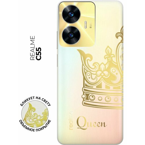 Силиконовый чехол с принтом True Queen для Realme C55 / Рилми С55 силиконовый чехол с принтом introvert для realme c55 рилми с55