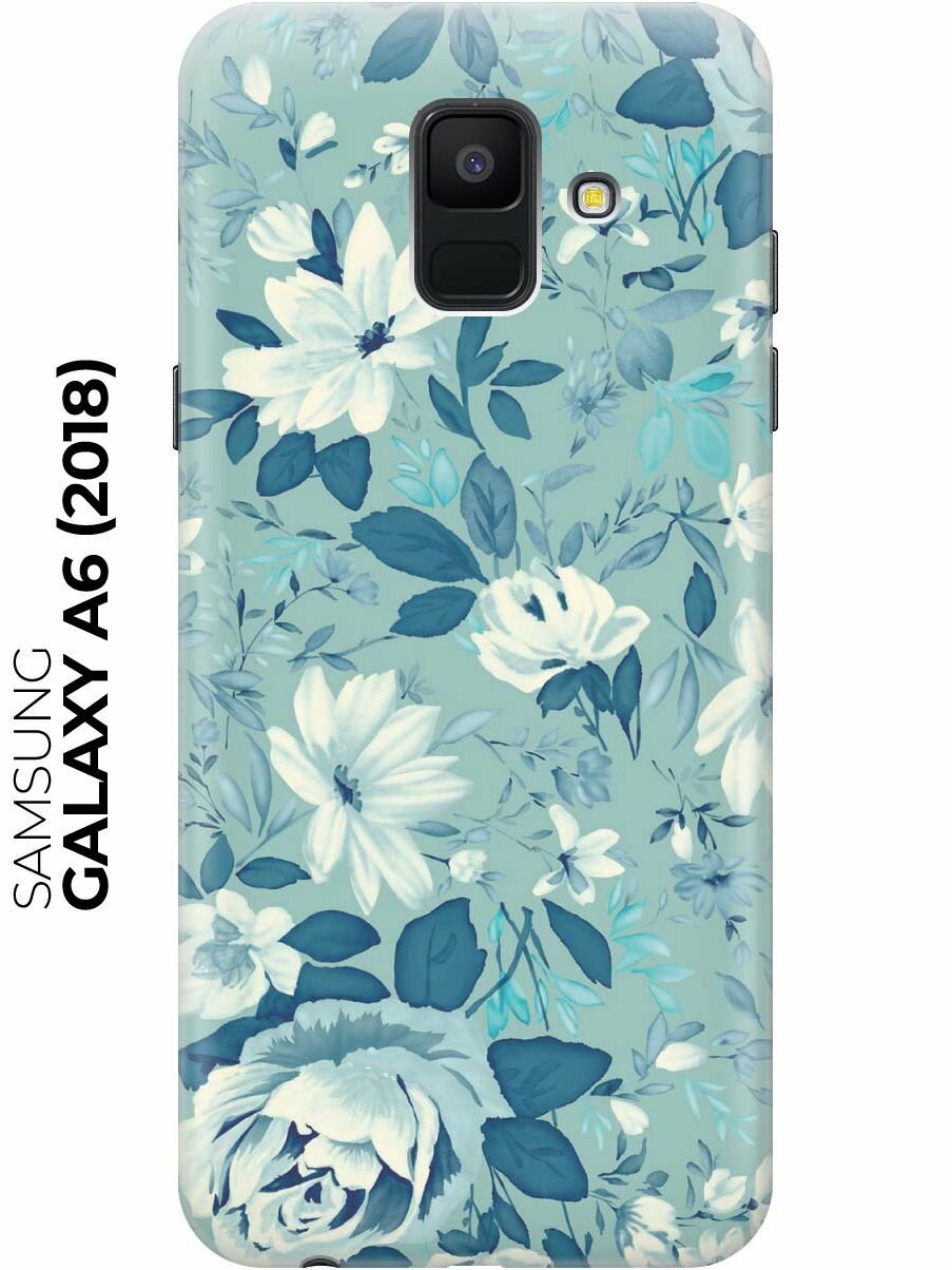 RE: PAЧехол - накладка ArtColor для Samsung Galaxy A6 (2018) с принтом "Цветы на голубом"
