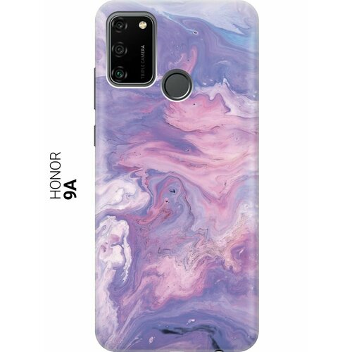 Ультратонкий силиконовый чехол-накладка ClearView для Honor 9A с принтом Purple Marble ультратонкий силиконовый чехол накладка clearview для xiaomi redmi 9a с принтом green marble