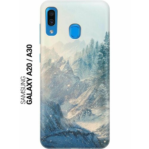 Ультратонкий силиконовый чехол-накладка для Samsung Galaxy A20, A30 с принтом Снежные горы и лес ультратонкий силиконовый чехол накладка для samsung galaxy a20 a30 с принтом снежные горы