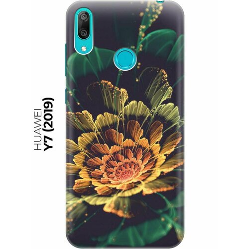 Чехол - накладка ArtColor для Huawei Y7 (2019) с принтом Красивый цветок чехол накладка artcolor для huawei y7 2019 с принтом ястреб