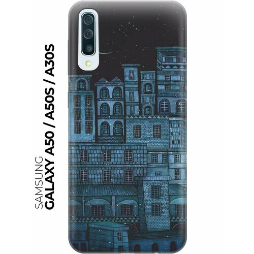 Чехол - накладка ArtColor для Samsung Galaxy A50 / A50s / A30s с принтом Ночь над городом чехол накладка artcolor для samsung galaxy s20 ultra с принтом ночь над городом