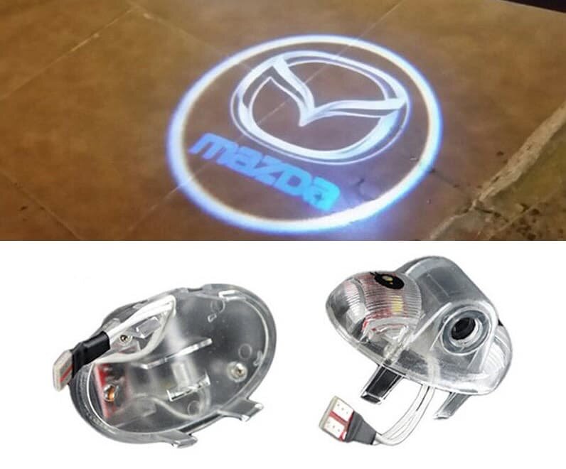 Лазерная проекция для Mazda с логотипом Mazda без сверления