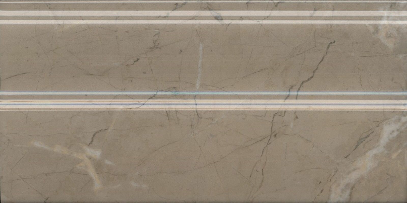 фото Плинтус керамический Kerama Marazzi Серенада бежевый тёмный глянцевый обрезной 30x15 см, в упак 8 штук