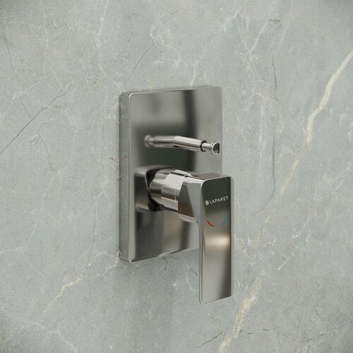 Смеситель для ванны и душа встраиваемый без излива LAPARET GEO, хром, гарантия 5 лет