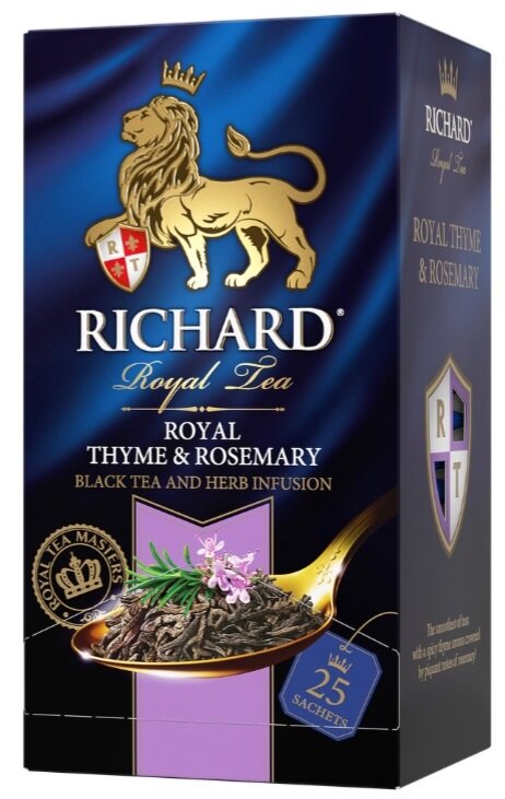 Чай черный Richard Royal Thyme&Rosemary в пакетиках, 25 пак.