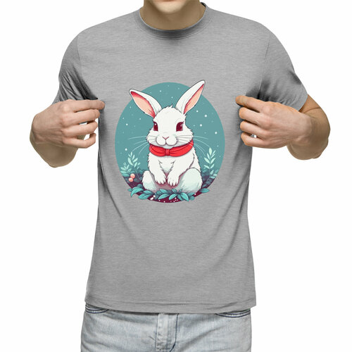 Футболка Us Basic, размер XL, серый мужская футболка данго кролик 2xl белый