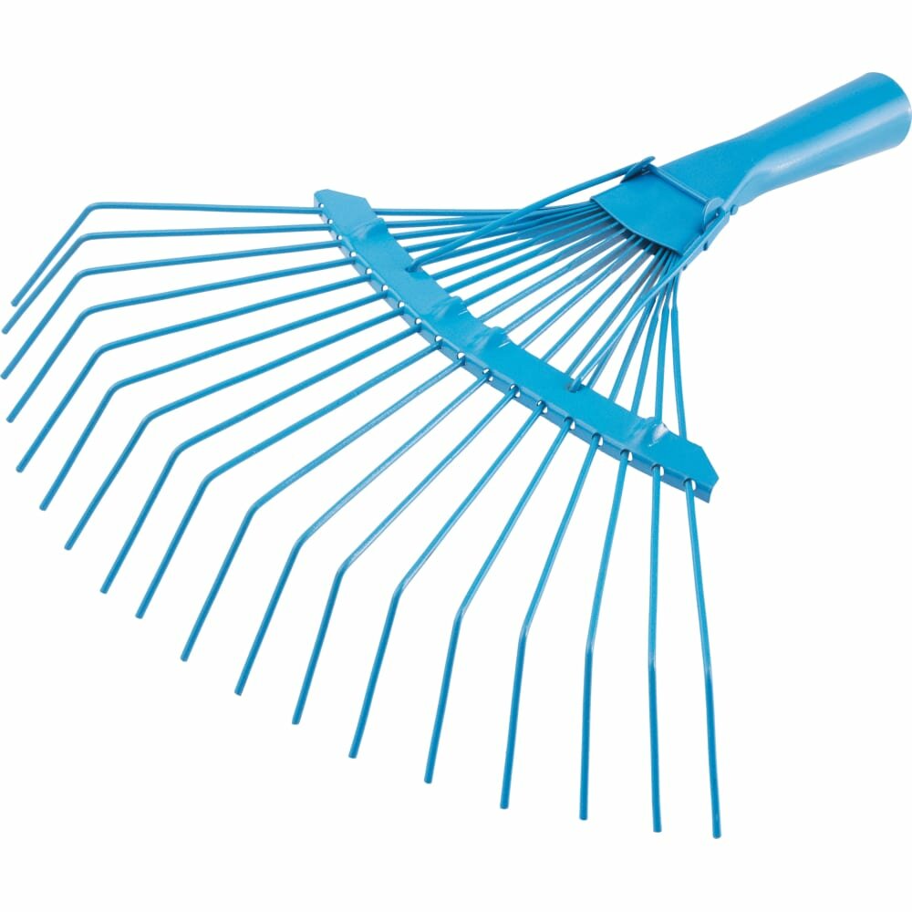 фото КЭС Грабли веерные проволочные, ширина 350 мм, 18 зубьев, тулейка 30 мм, без черенка 21010027