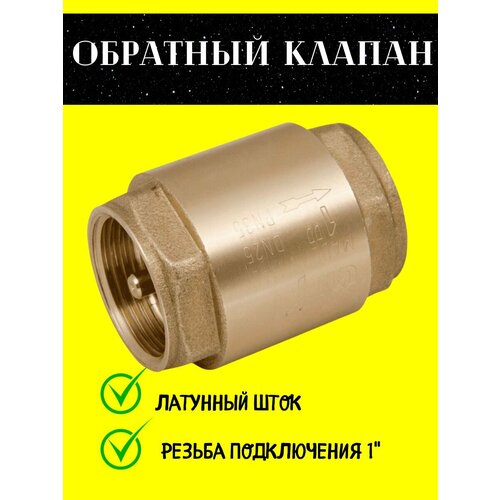 Обратный клапан с латунным штоком