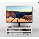 Подставка из прочного дерева для удобства работы с двумя полками подходит для всех ноутбуков и моноблоков Irbis Acer Lenovo Prestigio Xiaomi Digma . - изображение