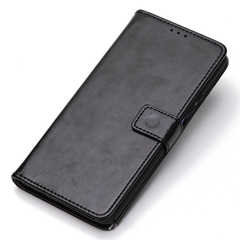 Чехол-книжка MyPads Porta Biglietti для Samsung Galaxy M23 из эко-кожи с подставкой застёжкой и визитницей черный