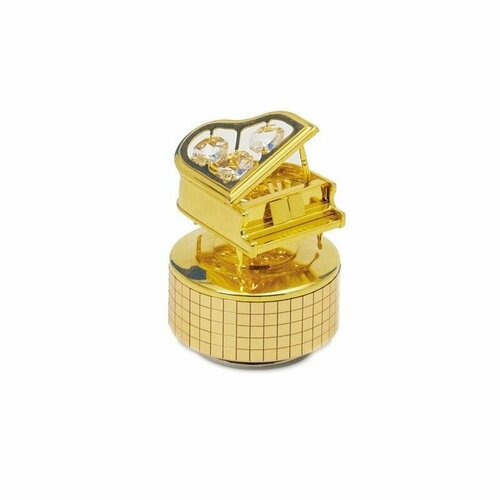 Музыкальная шкатулка MUSICBOX Рояль,7x 8 см, золото, мелодия Бетховена 