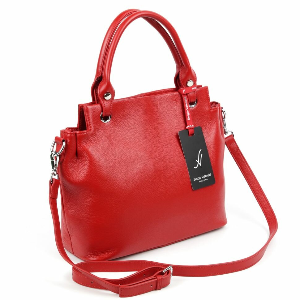 фото Женская кожаная сумка с ручками Sergio Valentini SV-0614