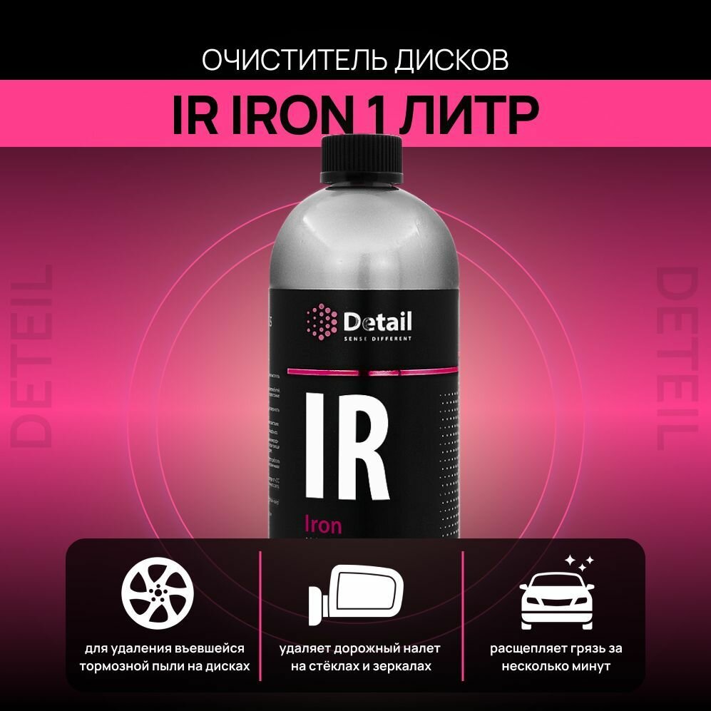 Очиститель дисков Detail Iron, DT-0162, 1 л