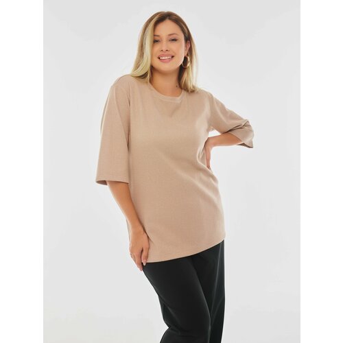 Блуза , размер 50, бежевый