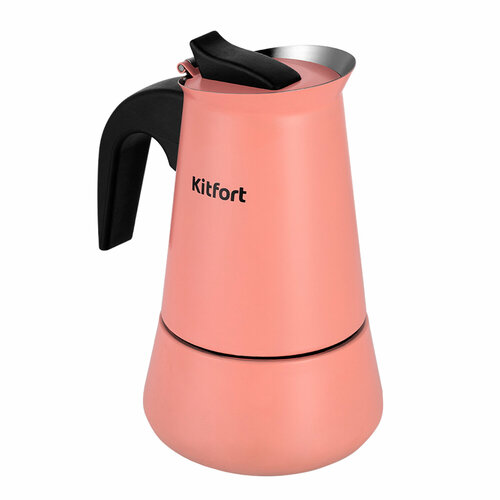 Кофеварка гейзерная Kitfort КТ-7148-1 темно-коралловый гейзерная кофеварка gipfel 5330 vals 16х23см 450мл