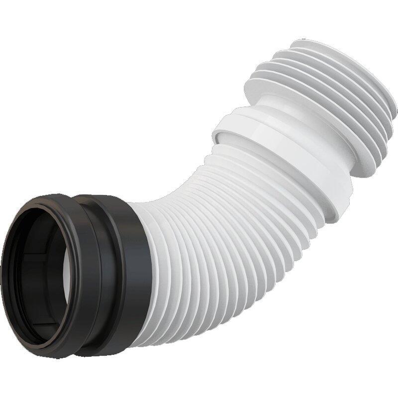 фото Alcaplast Колено выпускное для унитаза Alcaplast M9006 Белое Черное