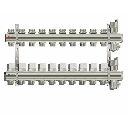 TiM KB010 (1, 10 выходов), Коллекторная группа без расходомеров и кранов, латунь