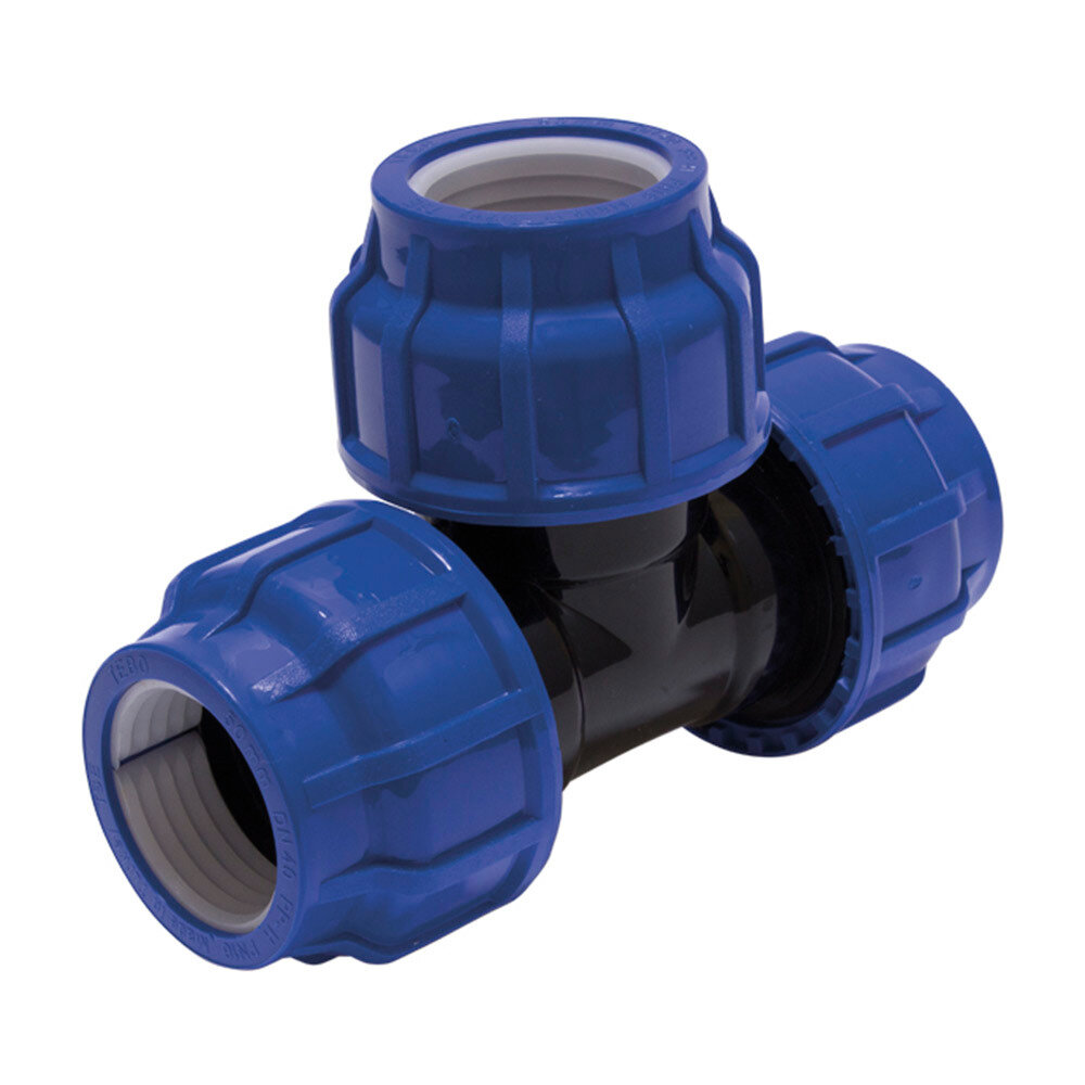 фото Тройник ПНД Tebo компрессионный 40х40х40 мм