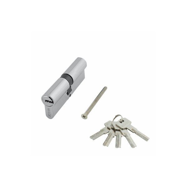 Цилиндр стальной MARLOK ЦМ 80 (35/45)-5К перфорированный ключ/ключ СP хром