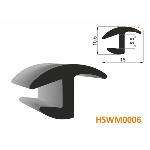 HSWM0006 Молдинг универсальный (16mm) - бухта 30 м.(цена за 1метр)