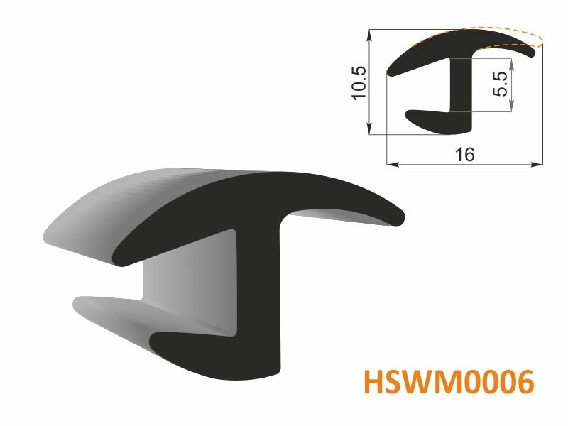 HSWM0006 Молдинг универсальный (16mm) - бухта 30 м.(цена за 1метр)