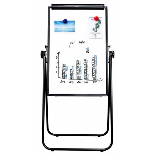 Флипчарт Deli 7891B лак 60x90см на подставке белый/черный с аксессуарами