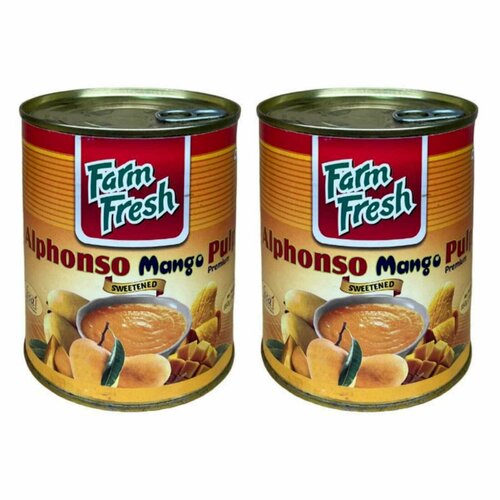 Пюре манго Farm Fresh Alphonso Mango Pulp 850 г, 2 шт мороженое на сливках 33 пингвина манго манго 490 мл