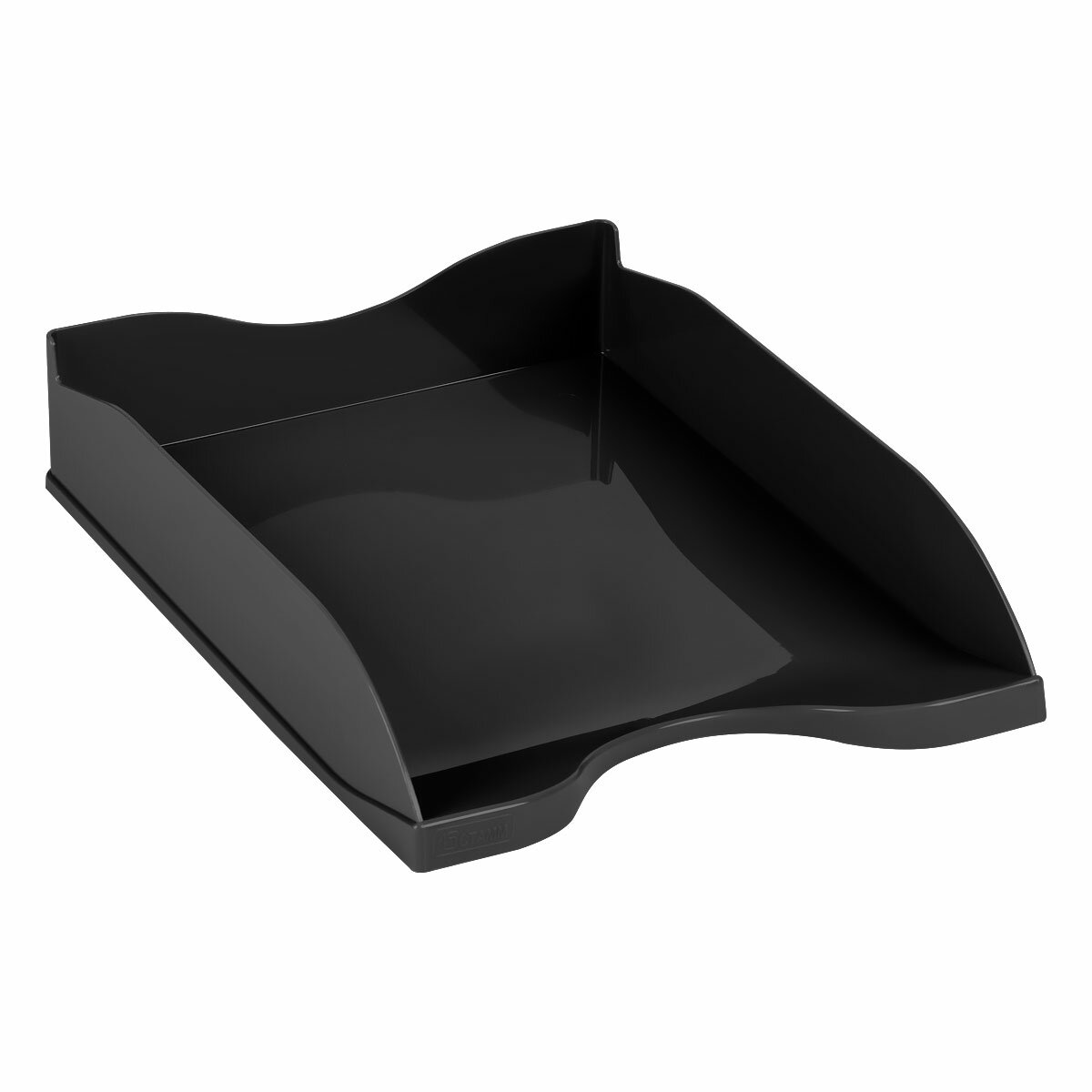 фото Лоток для бумаг горизонтальный СТАММ "Тропик", черный (арт. 351652)