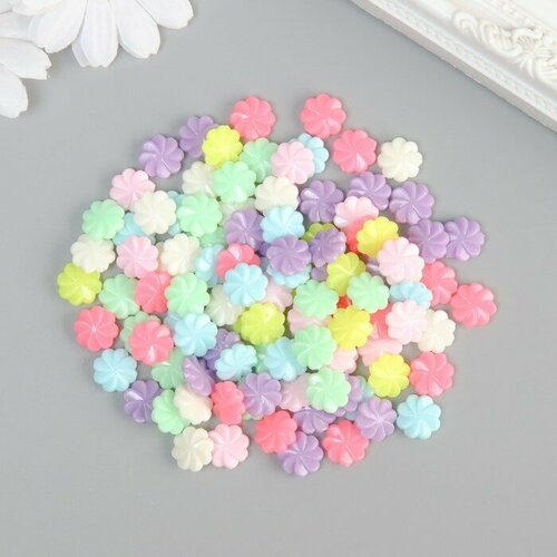 Бусины для творчества пластик Цветок-ветерок цветной перламутр набор 500 гр 12х12х04 см 98872 1590₽