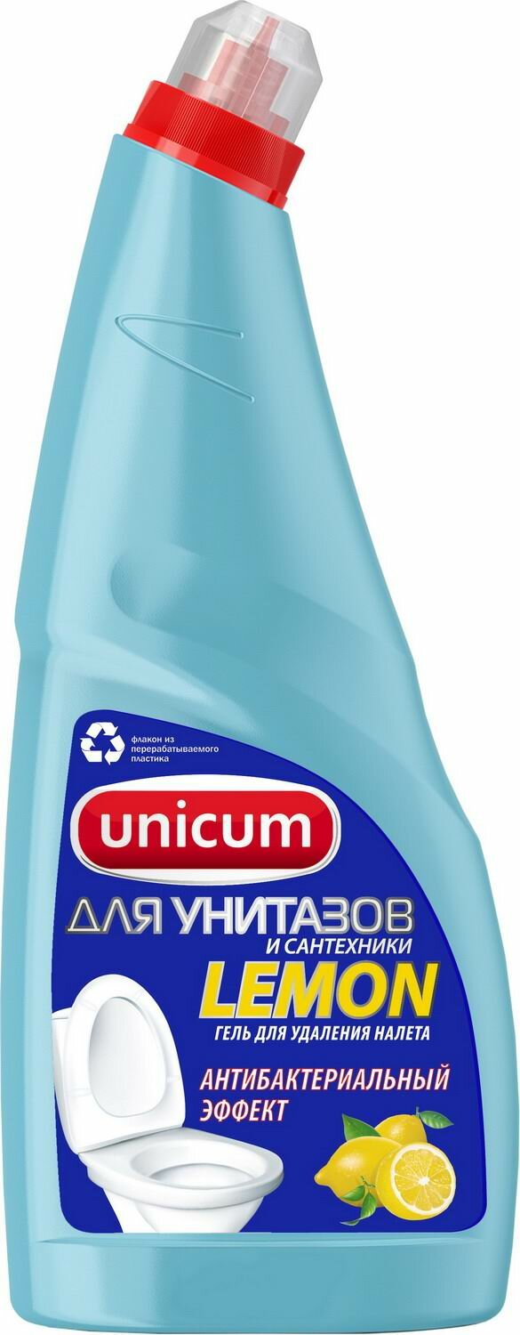 Гель для чистки унитазов UNICUM Лимон 750 мл 4650058300438