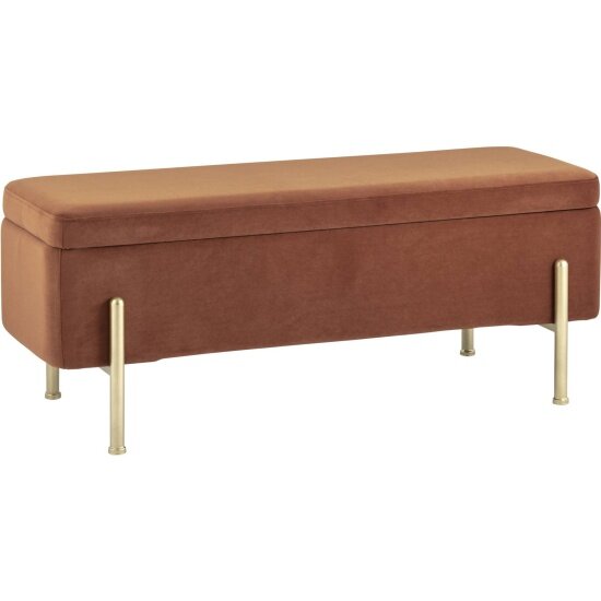 Банкетка Stool Group Болейн с ящиком, велюр терракотовый