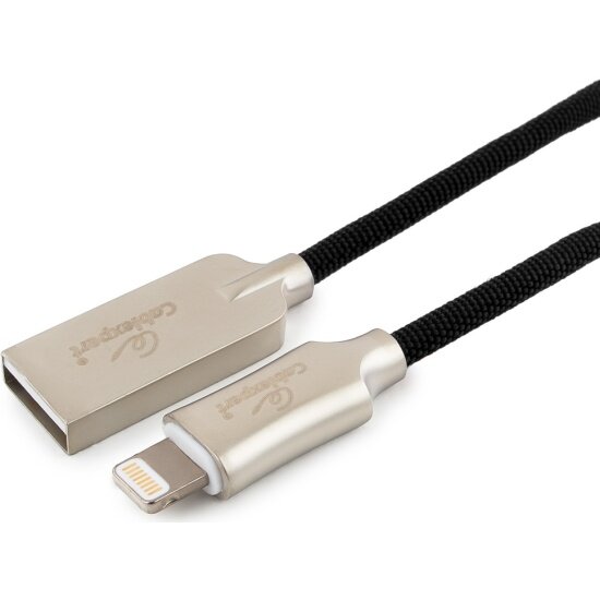 Кабель Cablexpert USB для Apple CC-P-APUSB02Bk-0.5M, MFI, AM/Lightning, серия Platinum, 0.5м, черный
