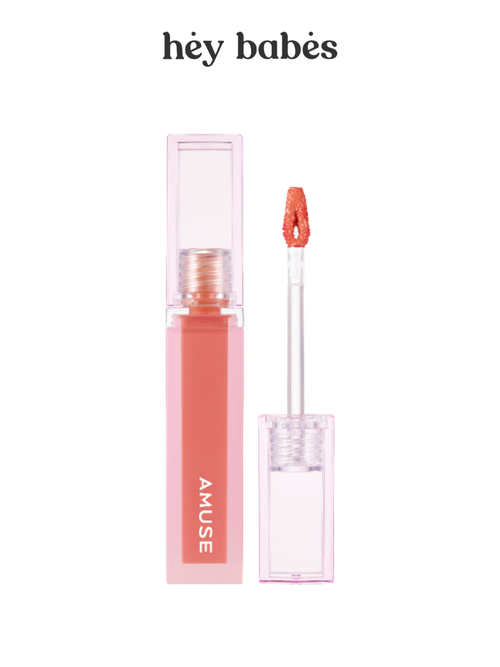 Глянцевый тинт для губ в нежном морковном оттенке AMUSE Healthy Dew Tint 04 Carrot Dew