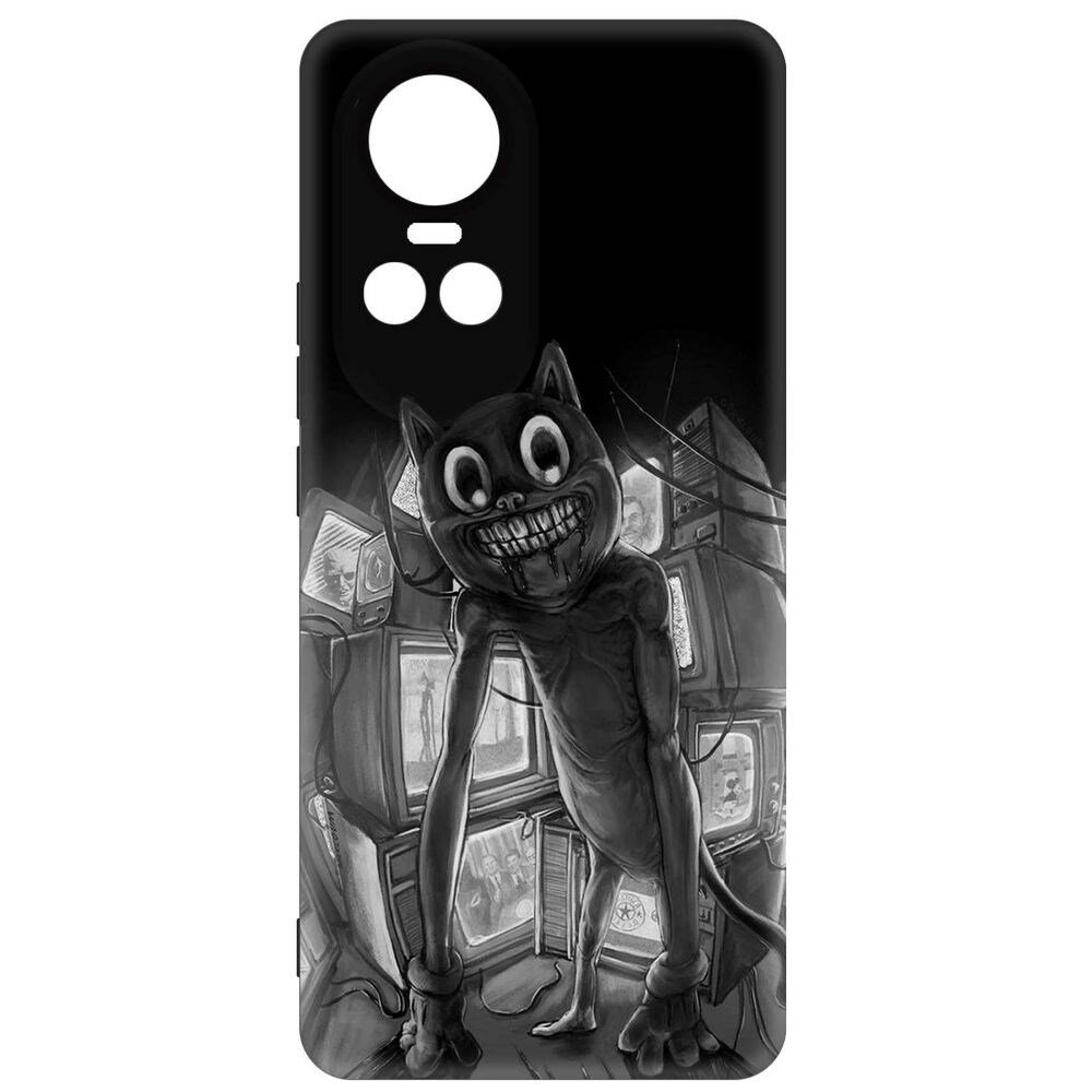 Чехол-накладка Krutoff Soft Case Хаги Ваги - Картун Кэт для Oppo Reno10 5G черный