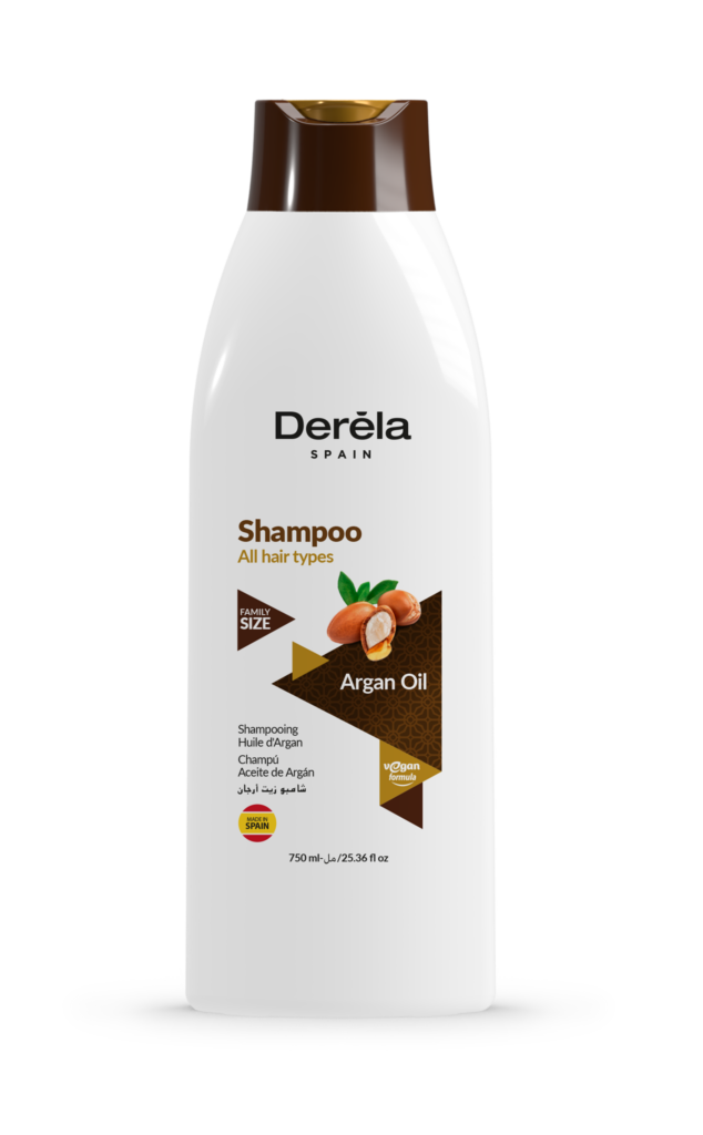 DERELA Шампунь для всех типов волос с аргановым маслом 750мл