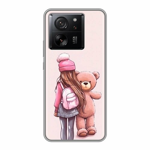 Дизайнерский силиконовый чехол для Сяоми 13Т / Xiaomi 13T Девочка с игрушкой
