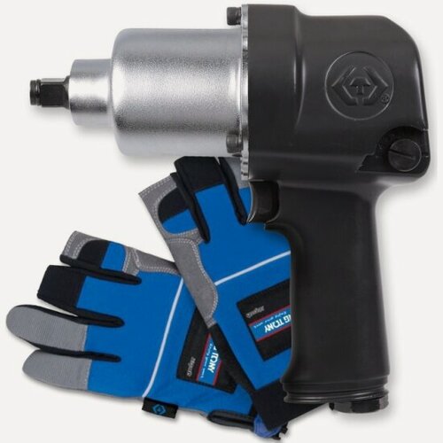 Изображение товара Гайковерт King Tony P33411-040E пневматический, ударный, 1/2", 678 Нм, в комплекте перчатки антивибрационные