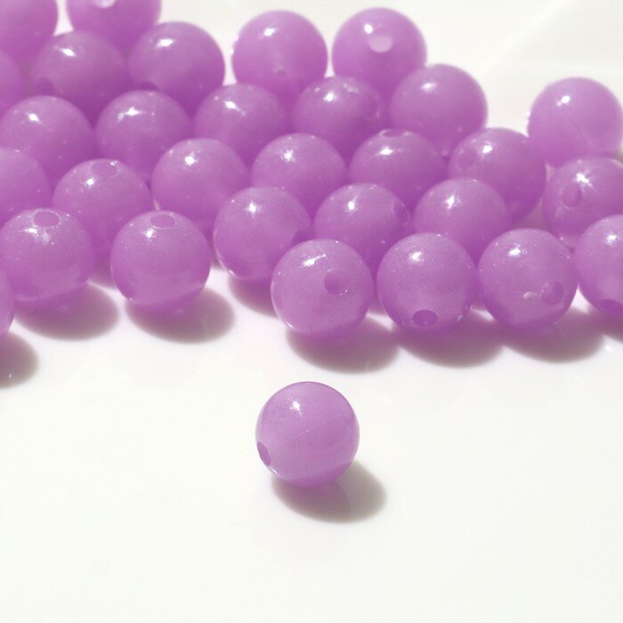 Queen fair Бусина «Драже» d=8мм (набор 10 г), цвет фиолетовый