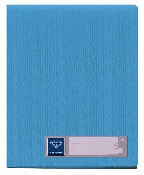 Папка с 100 прозр.вклад. Бюрократ Crystal A4 пластик 0.7мм ассорти - фото №2