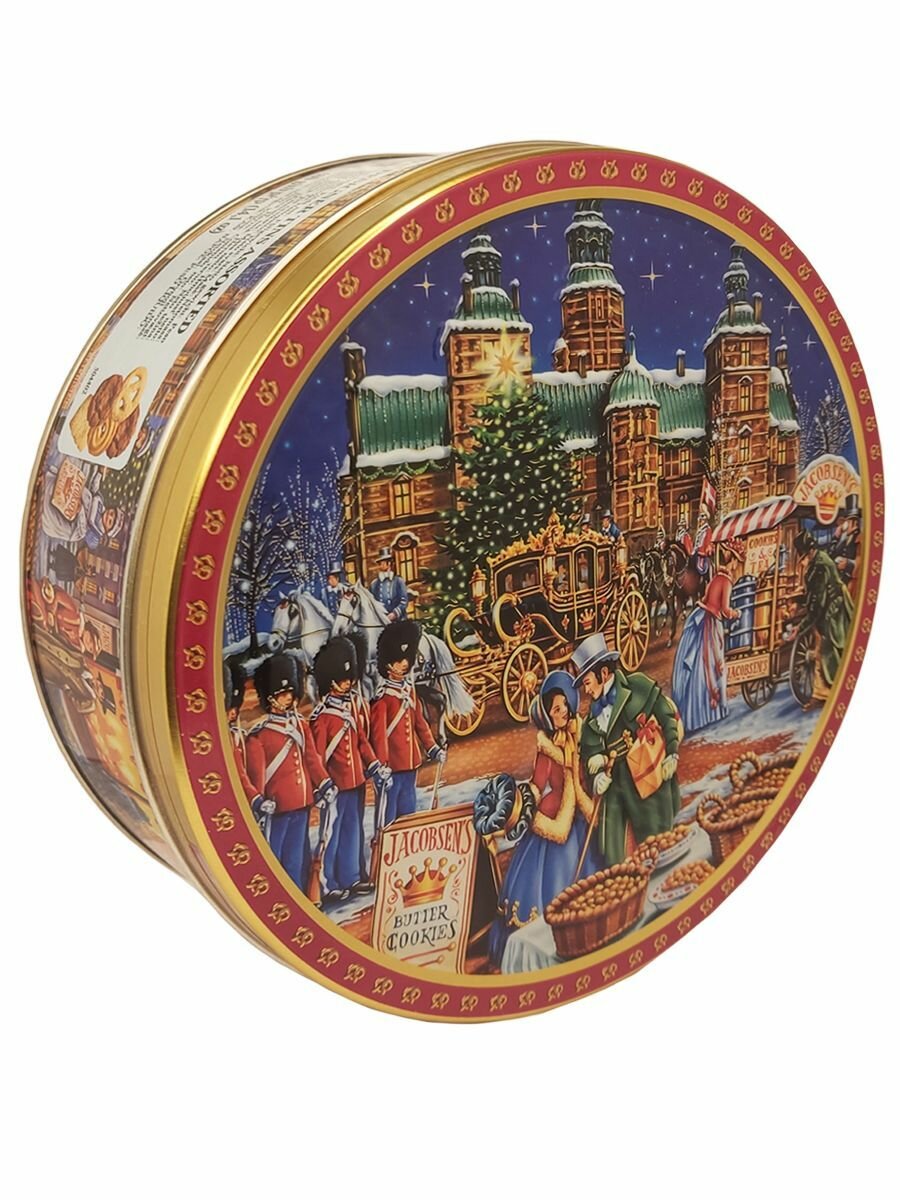Сдобное печенье "Канун Рождества", сливочное+шоколадное, в красочной упаковке, 400гр., Jacobsens - фотография № 1