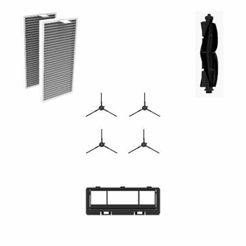 Комплект аксессуаров для робота-пылесоса TCL SWEEVA 6000M/6500M (щётка и крышка для щётки) комплект аксессуаров для робота пылесоса dreame s10 s10 pro 11 шт основная боковая щетка нера фильтр швабра тканевый мешок для пыли очистка пола