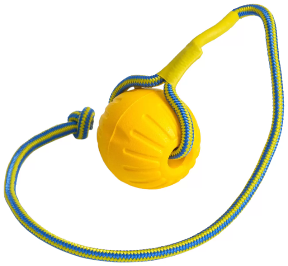 Nobby Игрушка для собак Мяч футбольный на веревке, 9 см